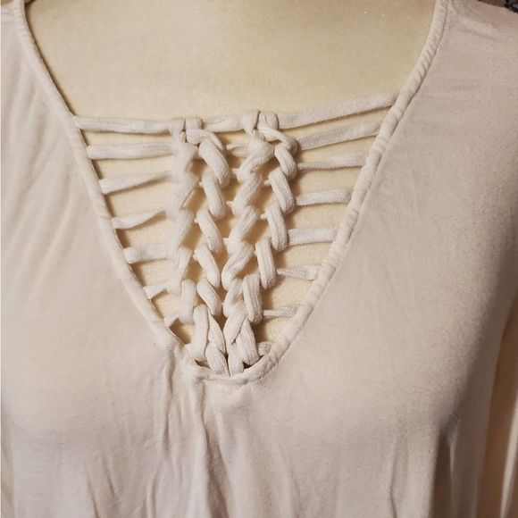 American Eagle Outfitters Cream Blouse Xl - Picture 2 of 7